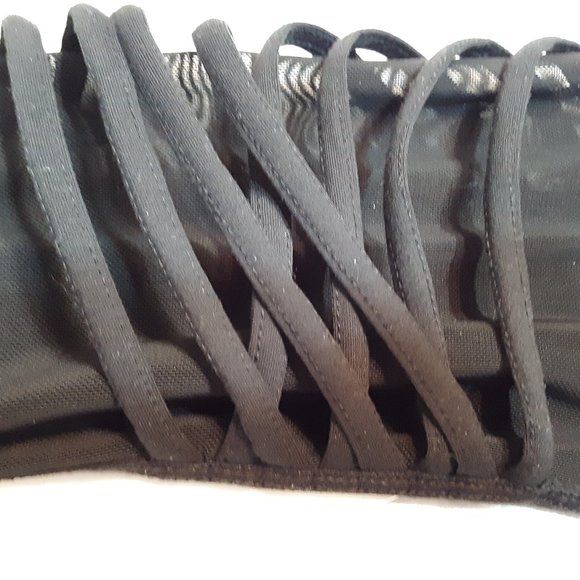 SALE EUC Black Leggings/mesh/sheer bottoms Sz S - Picture 10 of 12